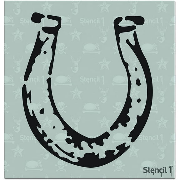 Stencil1 Horseshoe Art Stencils 5.75" x 6" 1 Count