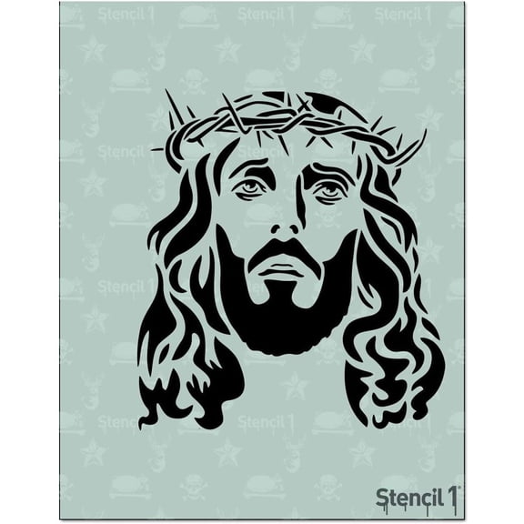 Stencil1 Jesus Art Stencils - 8.5" x 11" Reusable Stencils