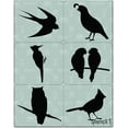 thumbnail image 1 of Stencil1 Kids Fancy Bird Silhouettes Stencil Art Craft - 6-Pack, 1 of 6