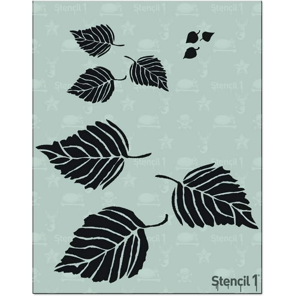 Stencil1 Leaves Stencil 8.5" x 11" - Nature Stencil Fall Autumn Art Craft