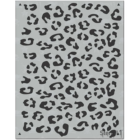 Stencil1 Leopard Repeat Pattern Art Stencils - 8.5" x 11"