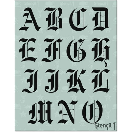 Stencil1 Letter Stencils 2" - Old English Calligraphy Letters & Numbers