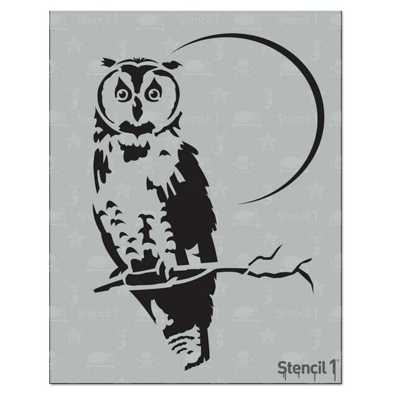 Stencil1 Owl Stencil Art Craft - 8.5 x 11 Inches