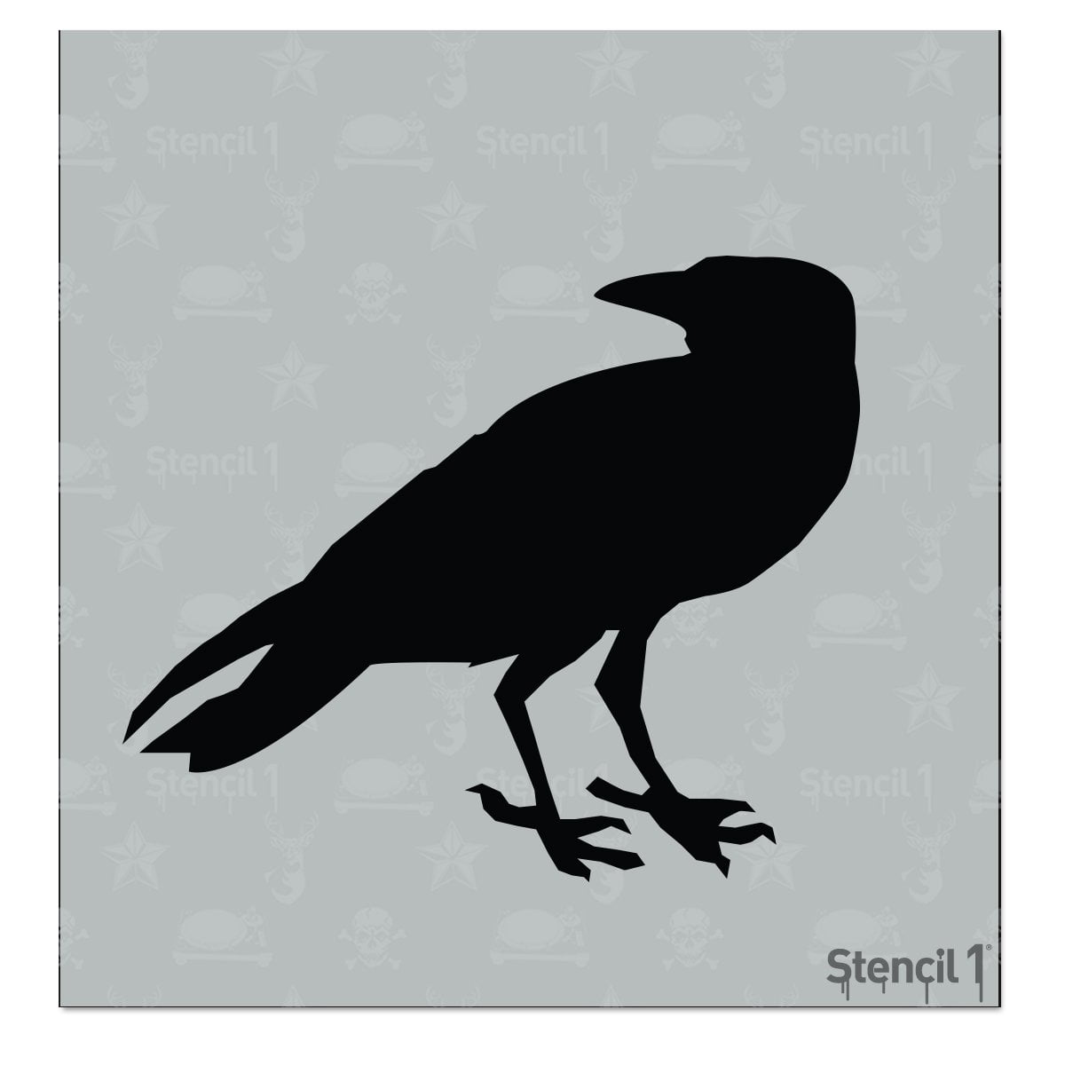 Stencil1 Raven Stencil - Great for Halloween & Pumpkin Decorating Art ...