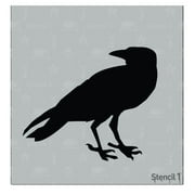 Stencil1 Raven Stencil - Great for Halloween & Pumpkin Decorating Art Craft - 5.75 x 6