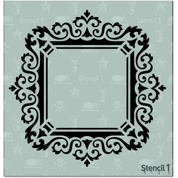 Stencil1 Rococo Picture Frame Set of 4 Stencils for Painting Arts Style 1 - 5.75" x 6"