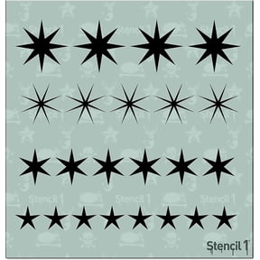 Stencil1 Row of Stars Stencil - 5.75" x 6"