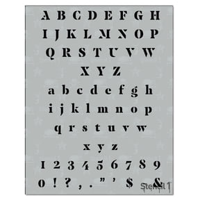 Stencil1 Trendy Font Stencil - 1/2" Letters