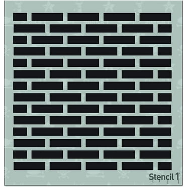 Stencil1 Small Bricks Pattern Mylar Stencil - 5.75" x 6"