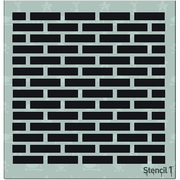 Stencil1 Small Bricks Pattern Mylar Stencil - 5.75" x 6"
