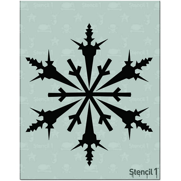 Stencil1 Snowflake Stencil 8.5"x 11" - Winter Stencil Holiday Snow Art Craft