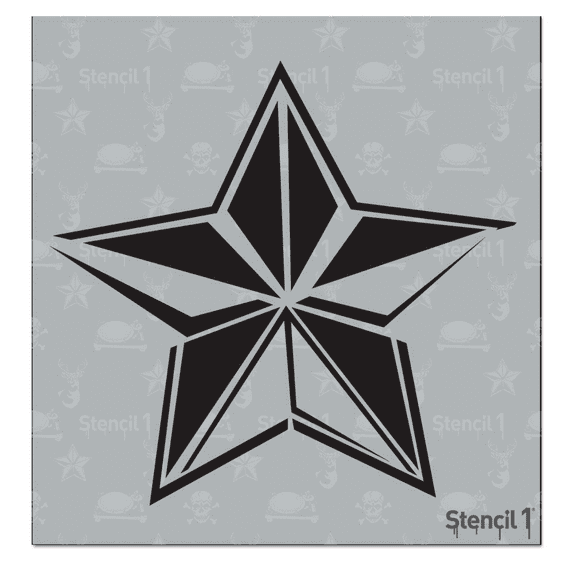 Stencil1 Star Stencil Art Craft - 5.75" x 6"