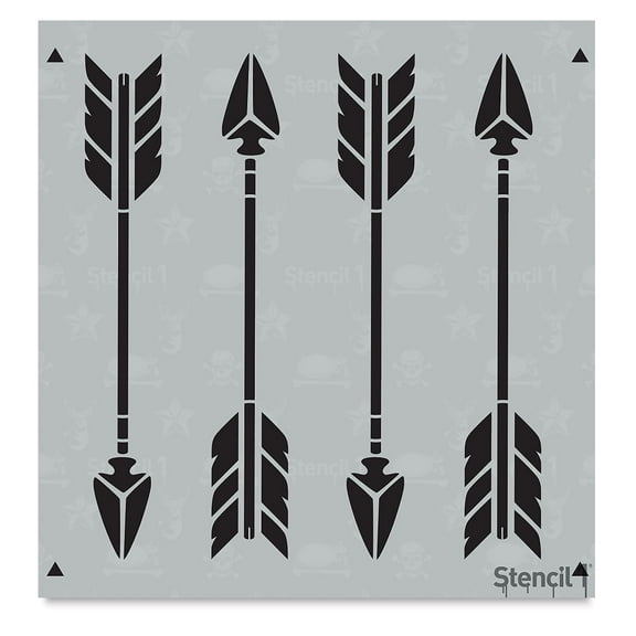 Stencil1 Stencil - Arrow, Repeat Pattern, 5.75" x 6"