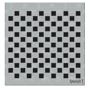 Stencil1 Stencil - Checkers, Repeat Pattern, 5.75" x 6"
