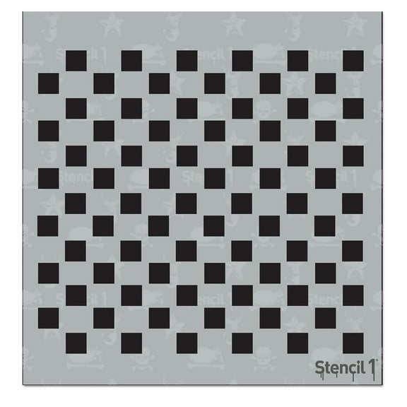 Stencil1 Stencil - Checkers, Repeat Pattern, 5.75" x 6"