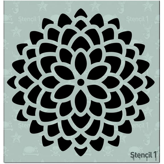 Stencil1 Stencil - Chrysanthemum, 5.75" x 6"