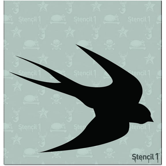 Stencil1 Tattoo Bird Stencil 5.75" x 6"