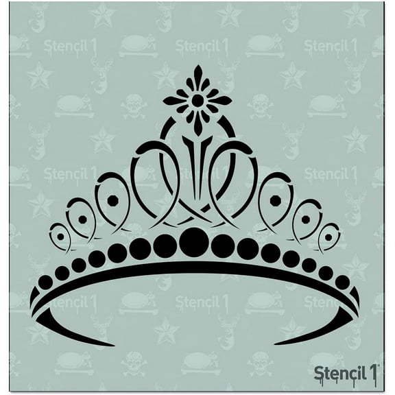 Stencil1 Tiara Stencil - Great for Birthday Parties & Decorations - 5.75 x 6