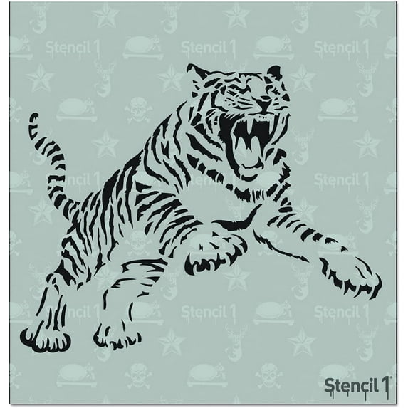 Stencil1 Tiger Stencil Art Craft - 5.75" x 6"