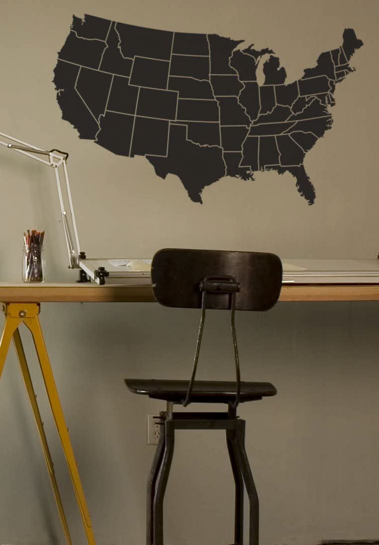 Stencil1 USA Map Large Stencil 22" X 30" Durable Quality Reusable