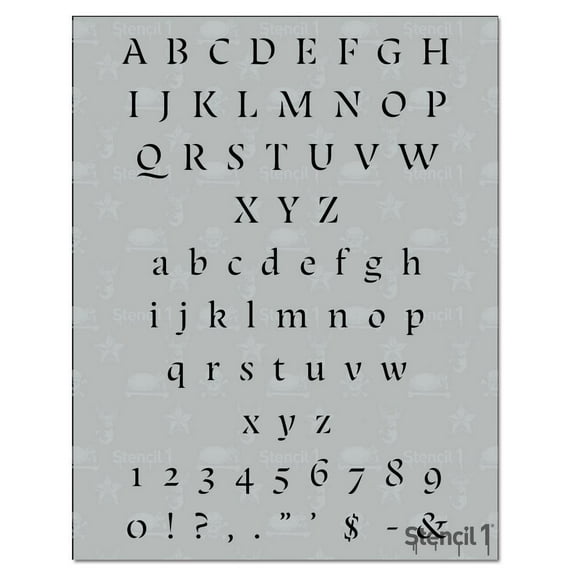 Stencil1 Clever Font Stencil - 1/2" Letters