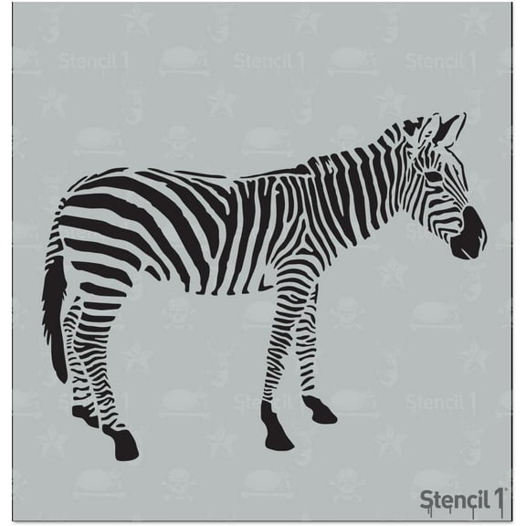 Stencil1 Zebra Art Stencils - 5.75" x 6" Reusable Mylar Stencil