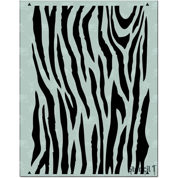 Stencil1 Zebra Stripes Safari Stencil 8.5" x 11"