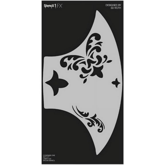 Stencil1FX Eye Makeup Stencil for Costumes, Dress Up, Halloween, Cosplay, Arts, Face Painting - Flourishes