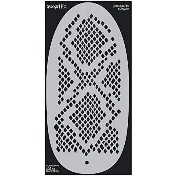 Stencil1FX Eye Makeup Stencil for Costumes, Dress Up, Halloween, Cosplay, Arts, Face Painting - Snakeskin