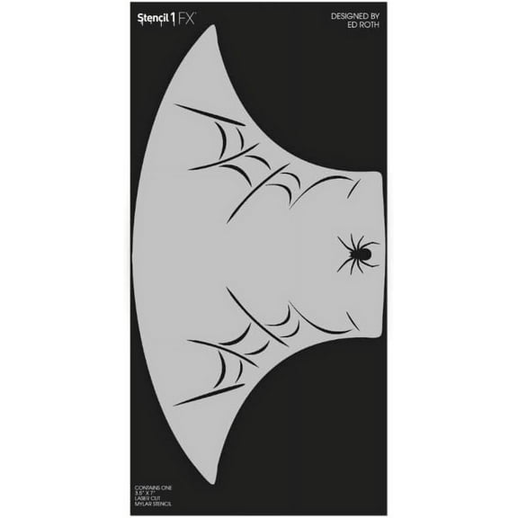 Stencil1FX Eye Makeup Stencil for Costumes, Dress Up, Halloween, Cosplay, Arts, Face Painting - Spider Web