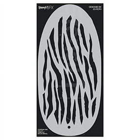 Stencil1FX Eye Makeup Stencil for Costumes, Dress Up, Halloween, Cosplay, Arts, Face Painting - ZEBRA STRIPES