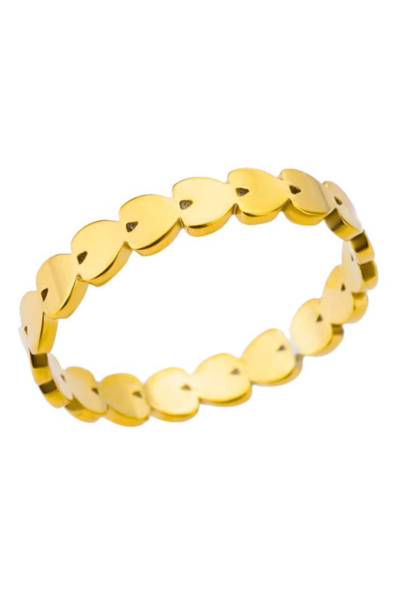 Stenciled Sun Ring Vintage tainless Steel Gold Wedding Ring Aesthetic Jewelry for Couples