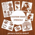 thumbnail image 1 of Stencils 4x6 inch Customize Your Own Stencil Small Personalized Text Stencils for Words Logos Businesses Photo Reusable Stencil for Painting, 1 of 7
