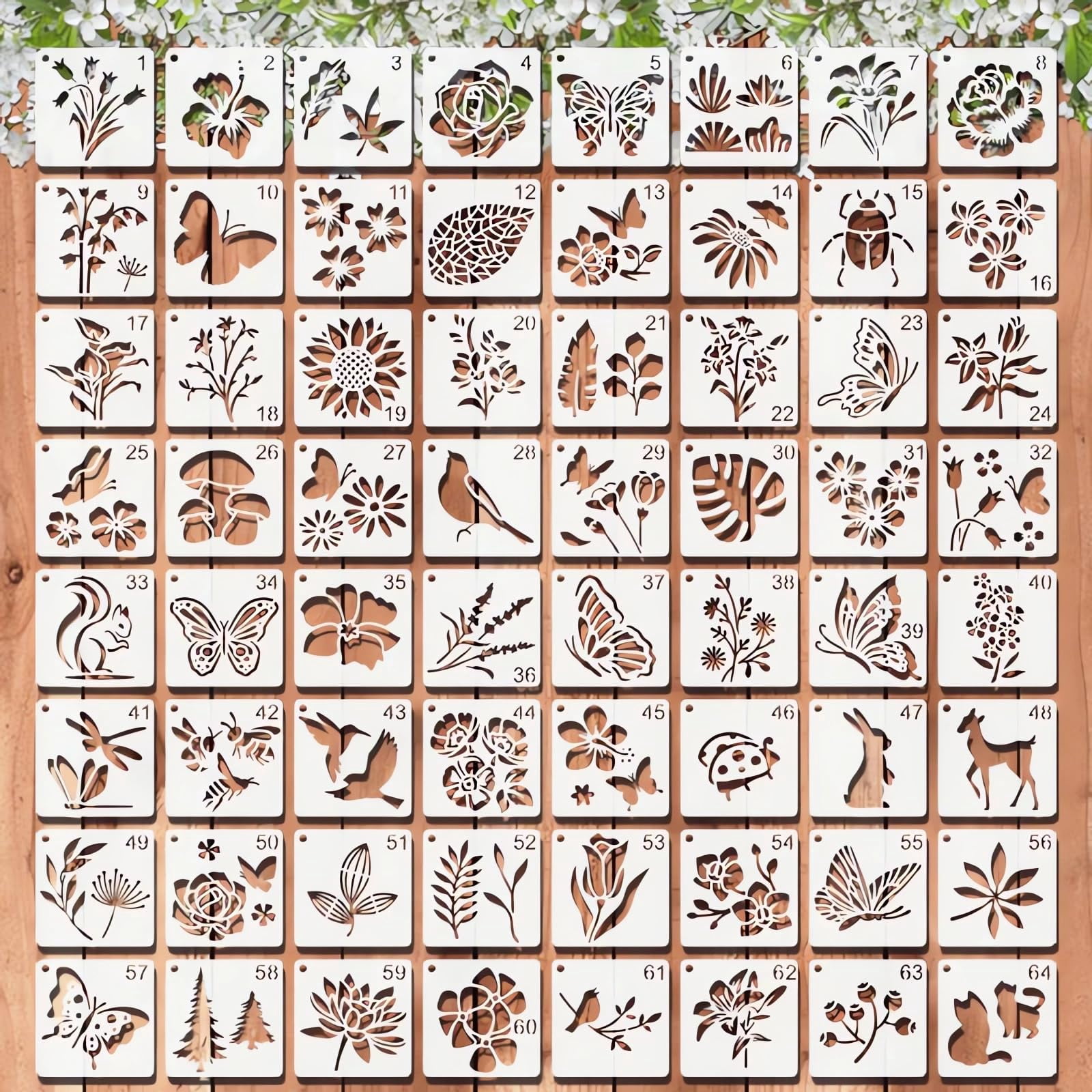 16pcs Christmas Stencils For Crafts, Reusable Christmas Stencils For...