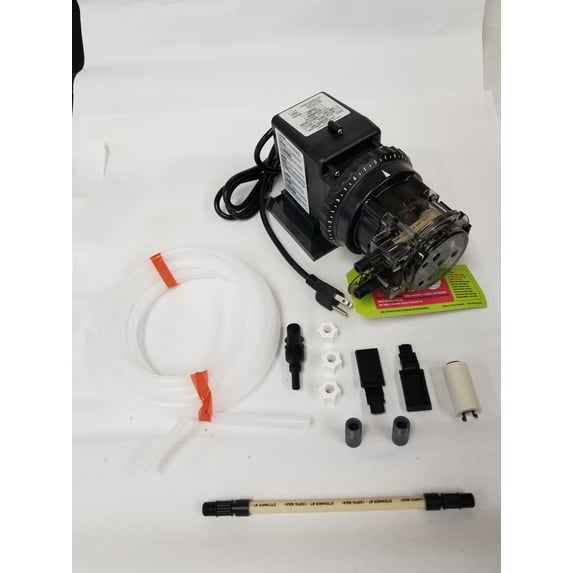 Stenner Pump 45m5 - Stenner Peristaltic Pump Adjustable Head - Rated at 2.5 to 50 gpd adjustable head. Rated at 25 psi. - Ideal Chlorine Injection Pump. 120 Volts, Model number 45MJL5A3S