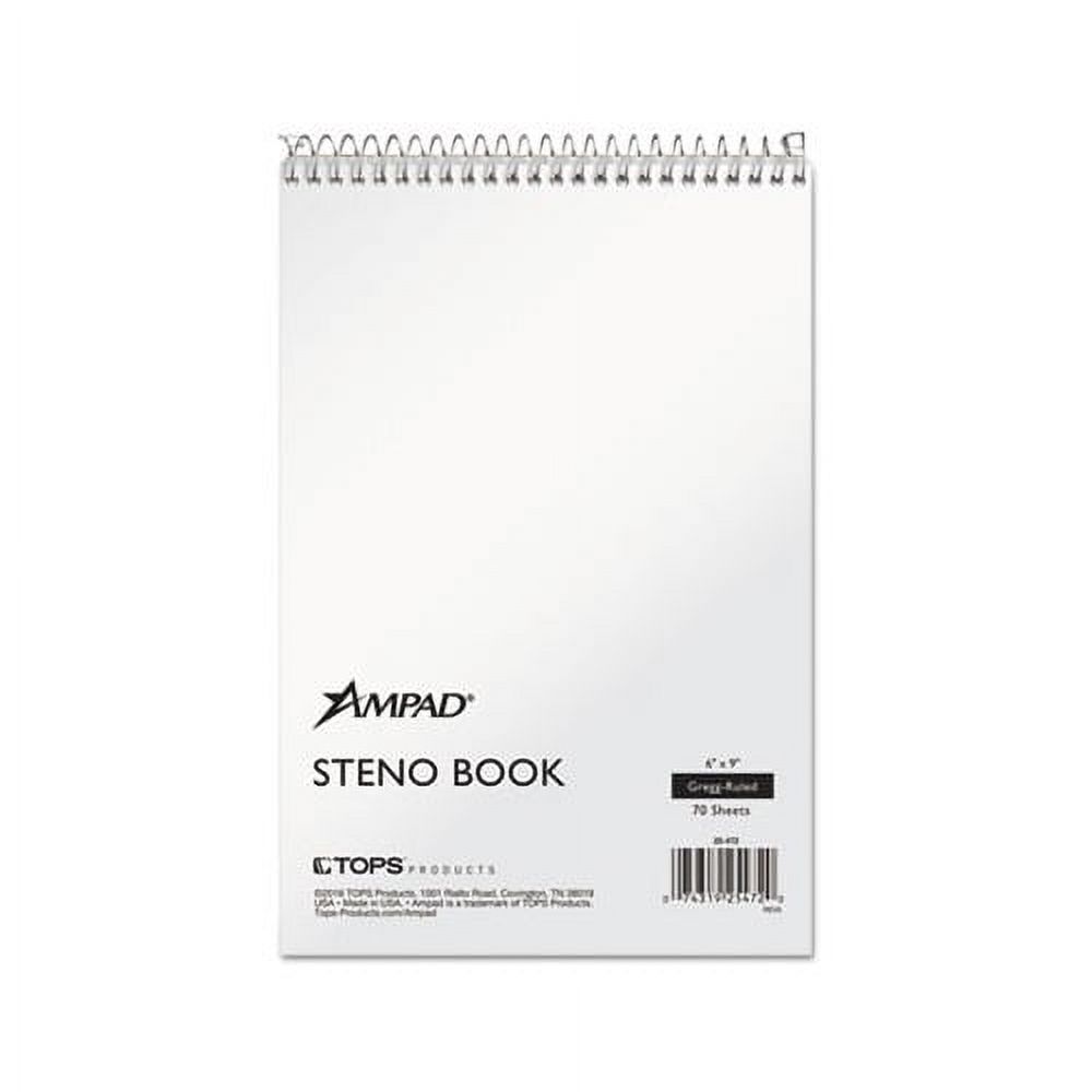 Steno Books Gregg Rule, 6 x 9, White, 70 Sheets