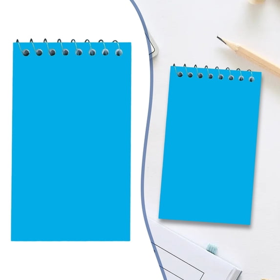 Steno Notebook with 360-Degree Flip, College-Ruled Pocket Notebook for Notes and To-Dos, Compact Notepad for Purse or Backpack, Blue