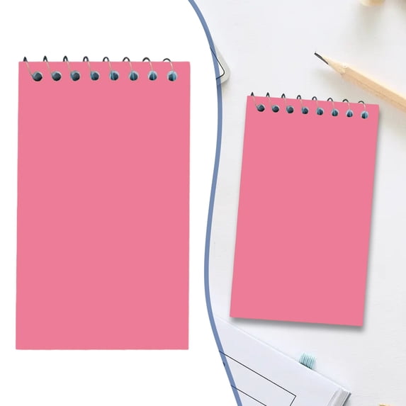 Steno Notebook with 360-Degree Flip, College-Ruled Pocket Notebook for Notes and To-Dos, Compact Notepad for Purse or Backpack, Pink