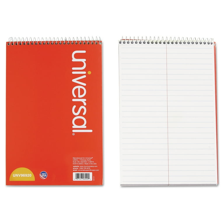 Steno Pads, Gregg Rule, Red Cover, 80 White 6 x 9 Sheets, 6/Pack