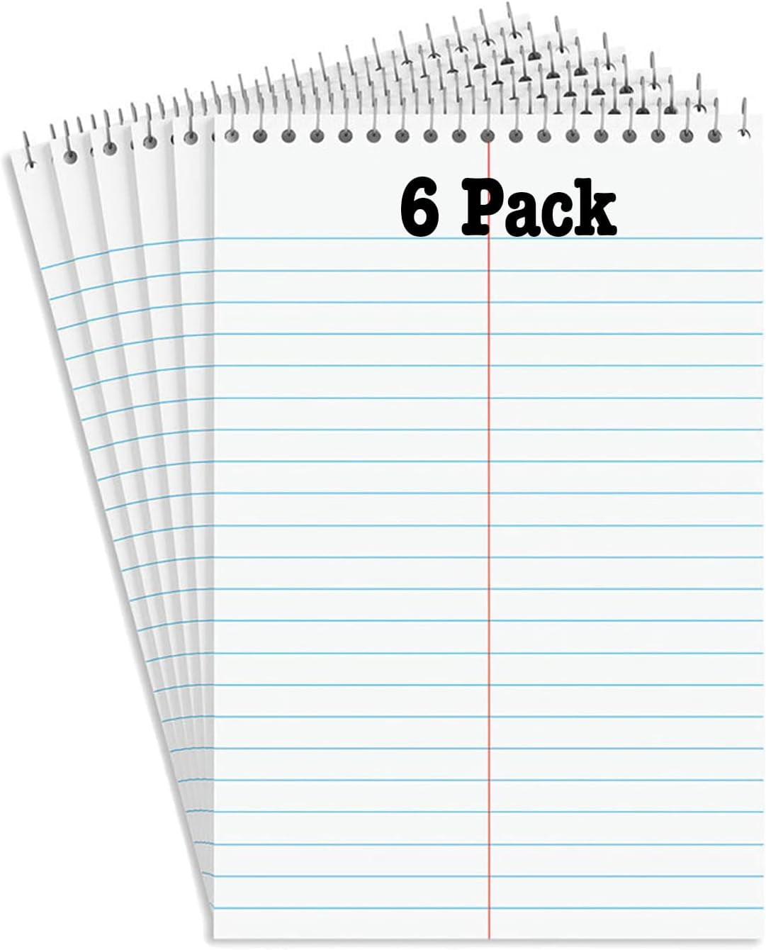 Steno Pads Notebooks, Top Bound Spiral Steno Book Stenos Note Pads Gregg Ruled, White, 80 Per