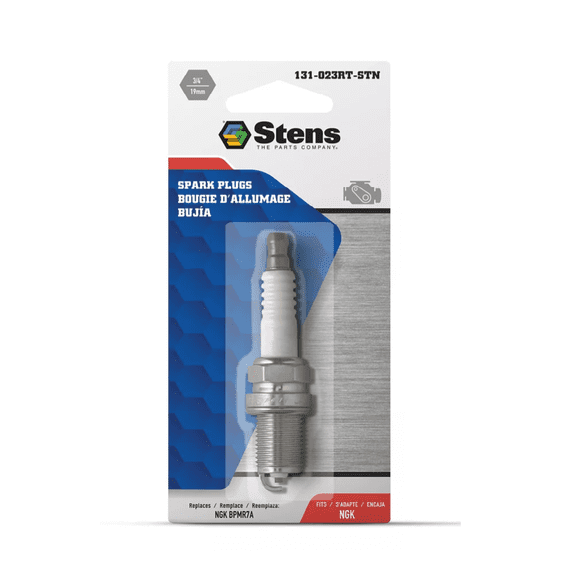 Stens 3/4 in.(19mm) Hex Removable Spark Plug, Replaces NGK: BPMR7A