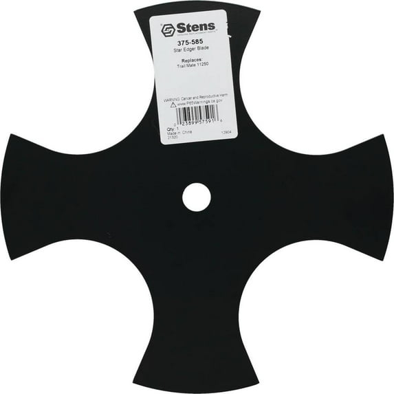 Stens Star Edger Blade 375-585 Replaces Trail Mate 11250 5/8" Center hole, 0.090" Thickness