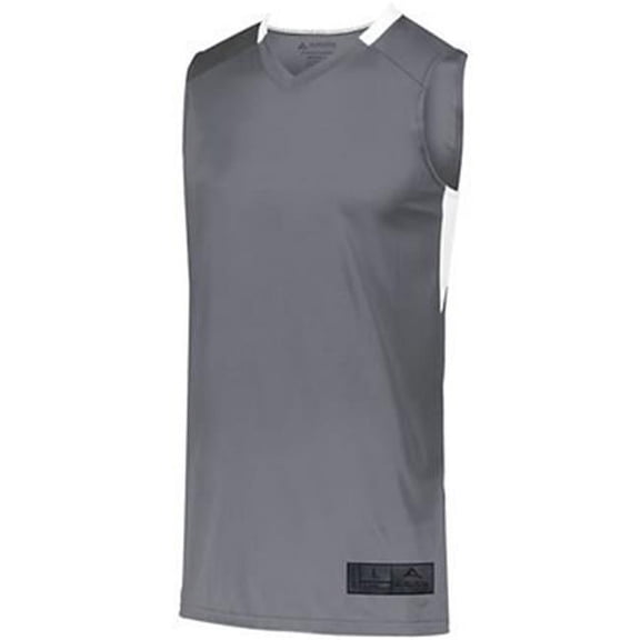Step-Back Basketball Jersey, Dark Green & White - Small