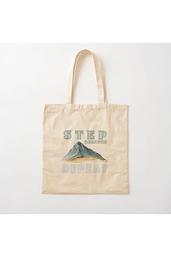Step, Breathe, Repeat. Breathtaking Scenery Canvas Tote Bags, Reusable Shopping Bag