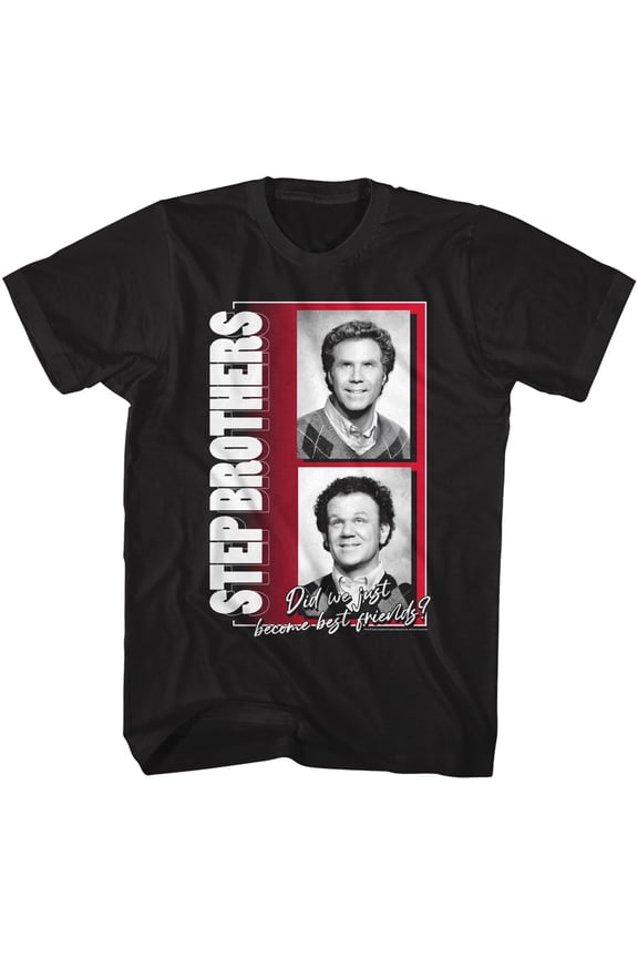 Step Brothers Brennan and Dale Best Friends Men's T Shirt (Black, Adult6XL)