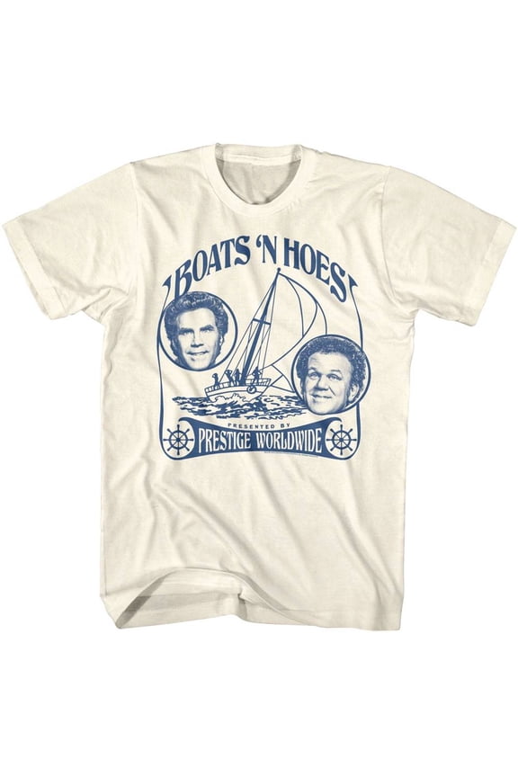 Step Brothers Boats 'n Hoes Duo Men's T Shirt (Ivory, Adult2XL)