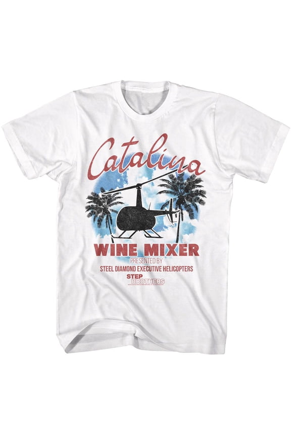 Step Brothers Catalina Wine Mixer White Adult T-Shirt