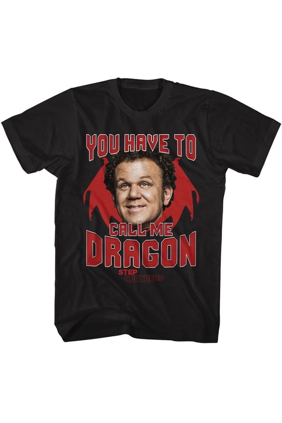 Step Brothers Dragon Black Adult T-Shirt