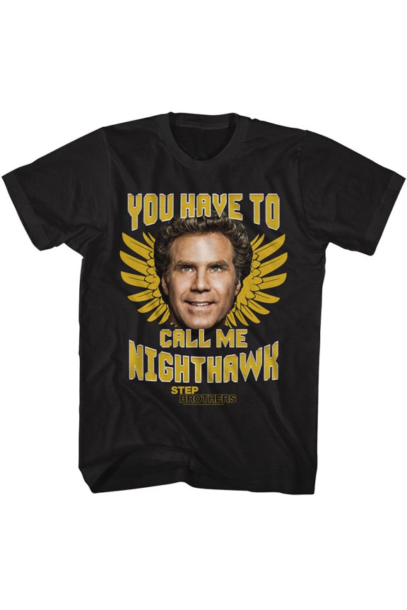 Step Brothers Nighthawk Black Adult T-Shirt