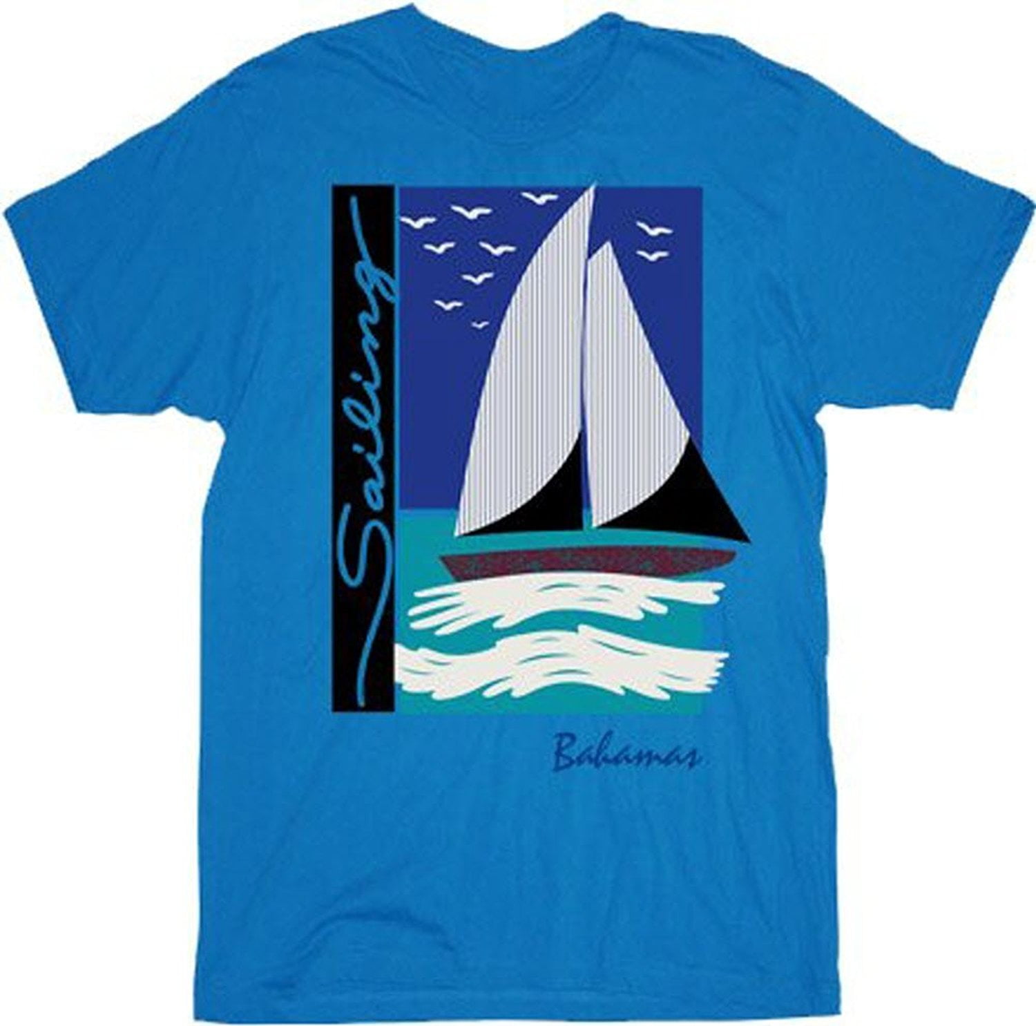 Step Brothers Sailing Bahamas Turquoise Blue Adult T-Shirt